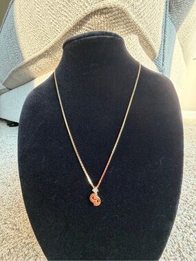 Vintage Christian Dior Triple Gold-Plated CD Logo Necklace